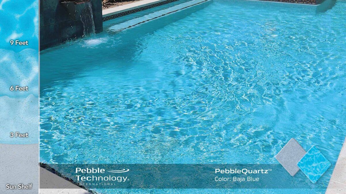 PebbleTec PebbleQuartz PebbleQuartz Baja Blue — Pool Interiors
