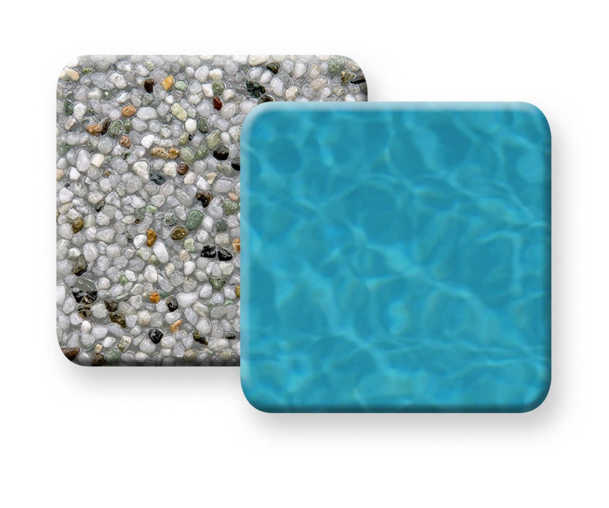 photo of PebbleTec Moonlight Grey Pool Finish Samples