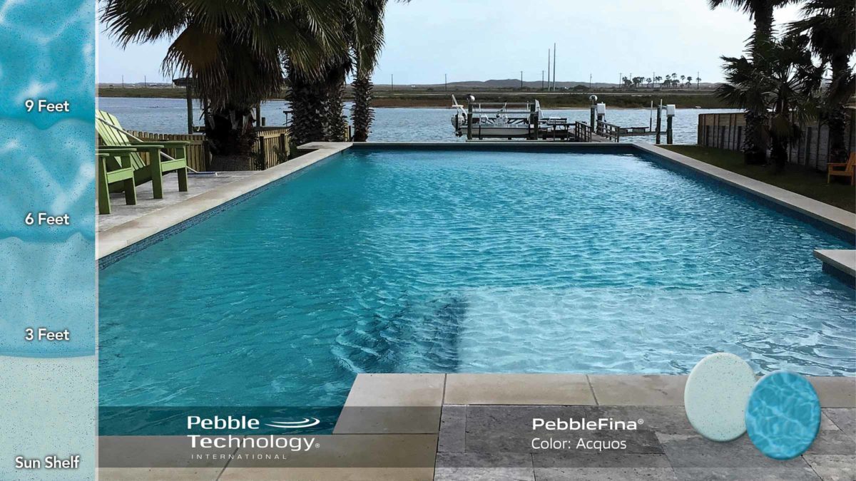 Photo Collage of Pebble Fina Acquos Pool Finish