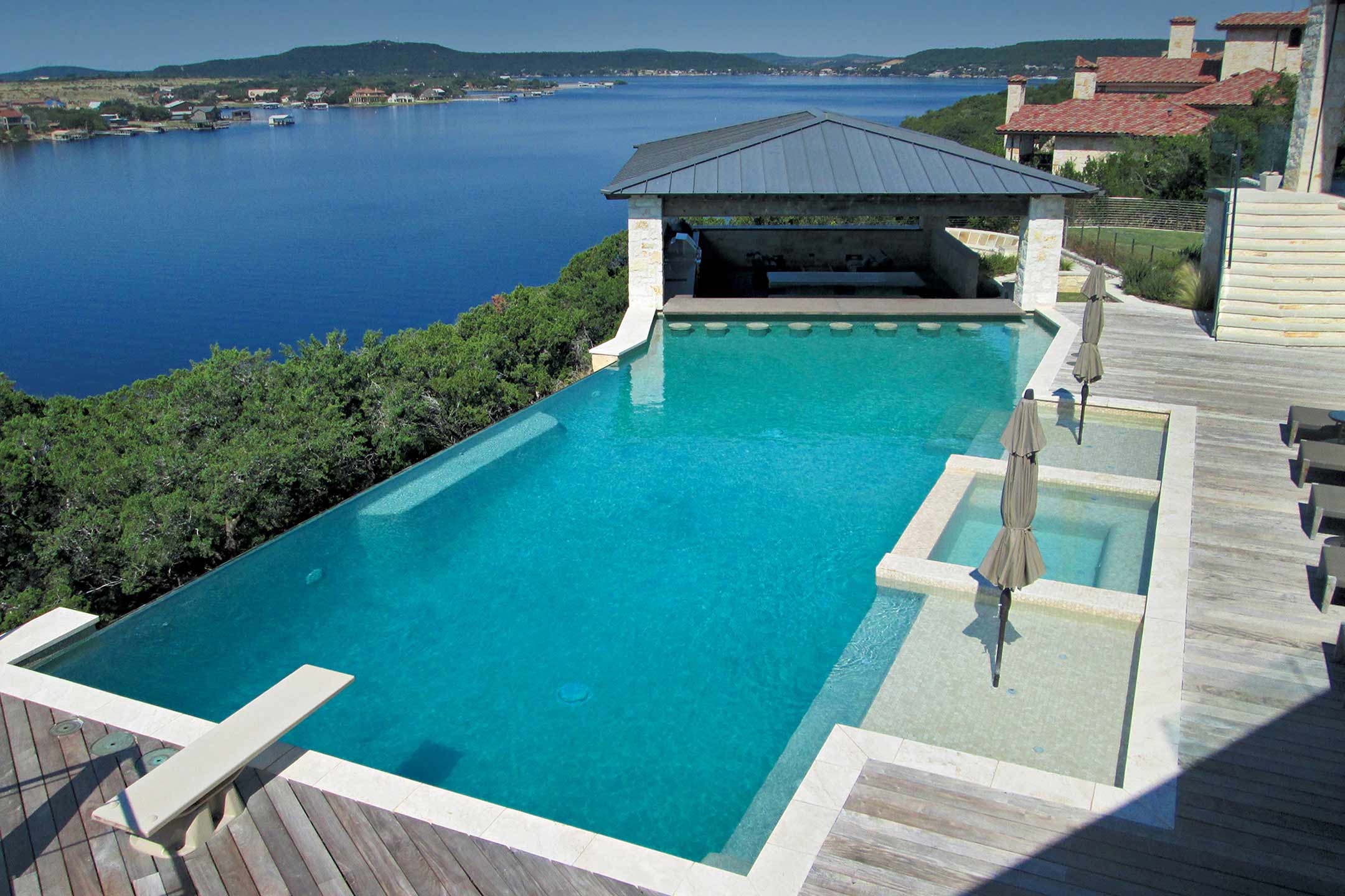 photo of pool using Pebble Sheen Irish Mist