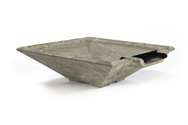 Square Stone Planter & Water Bowl