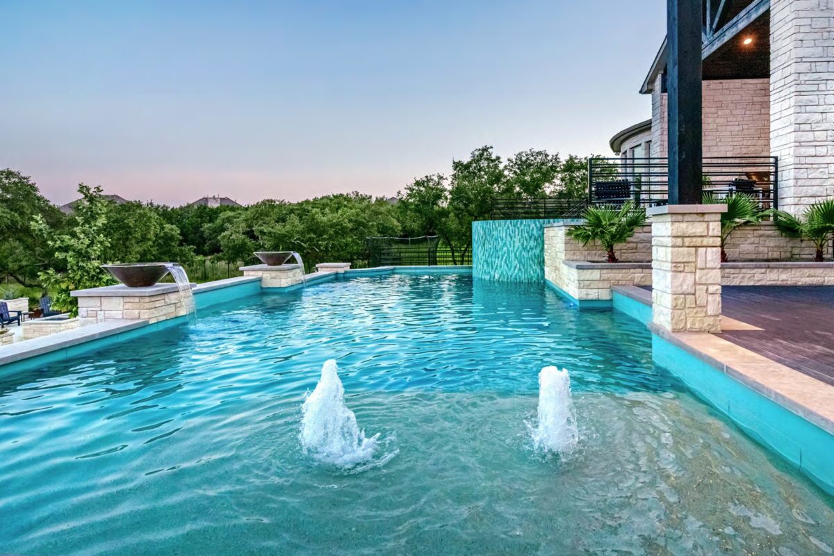 photo of pool using Pebble Sheen Irish Mist