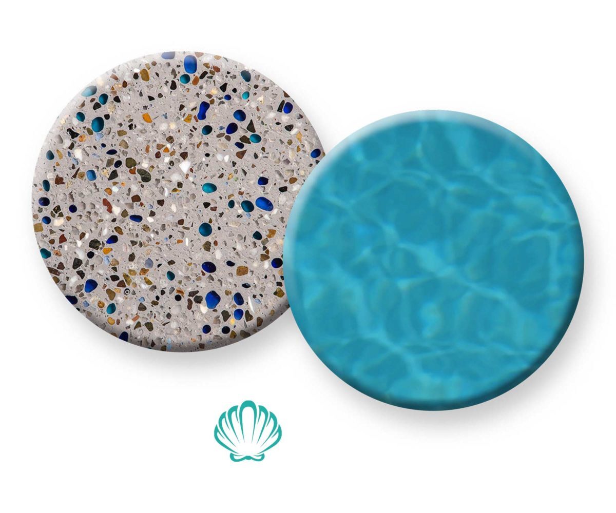 photo of PebbleBreeze Silver Sea Pool Finish Sample