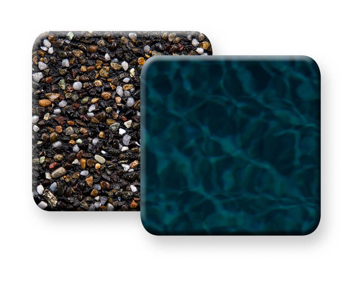photo of PebbleTec Black Marble Pool Finish Samples