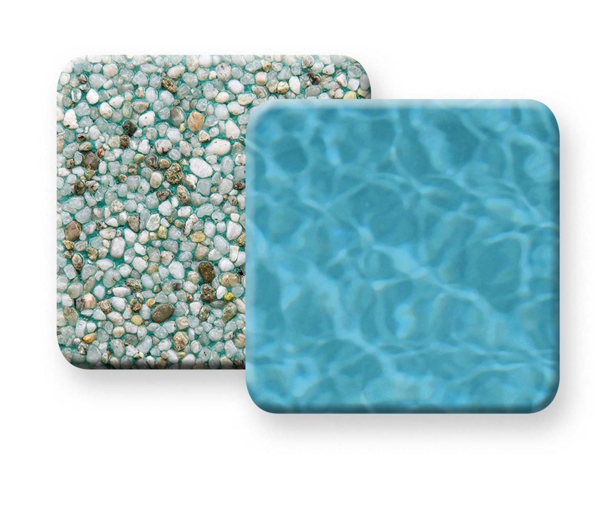 photo of PebbleTec Creme de Menthe Pool Finish Samples