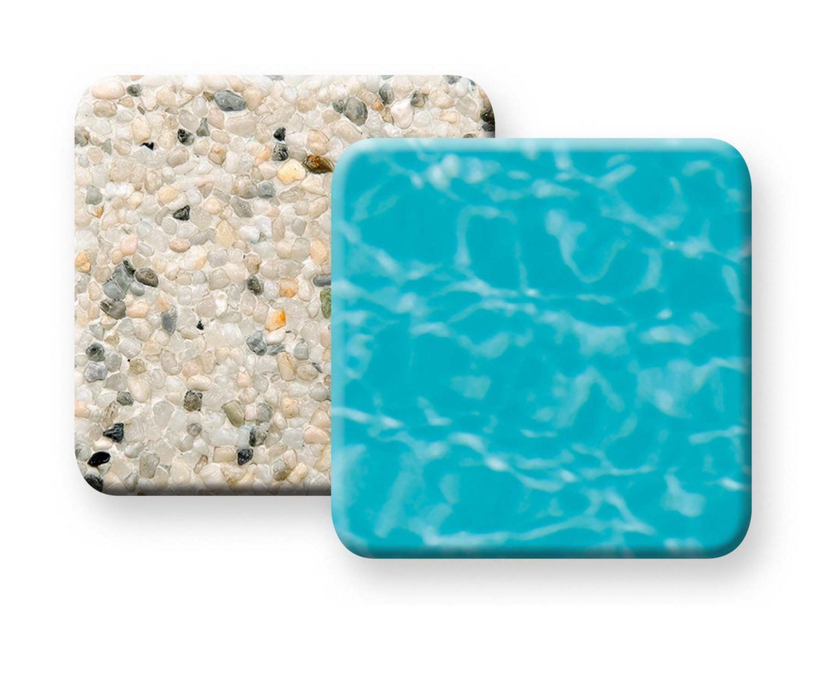 photo of PebbleTec White Pearl Pool Finish Samples