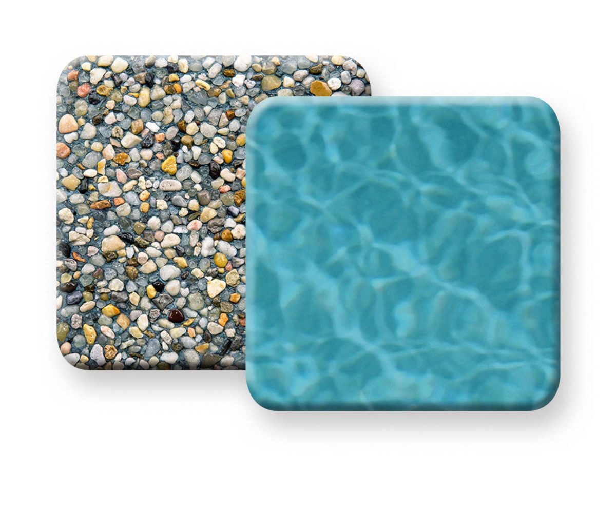 photo of PebbleTec Caribbean Blue Pool Finish Samples