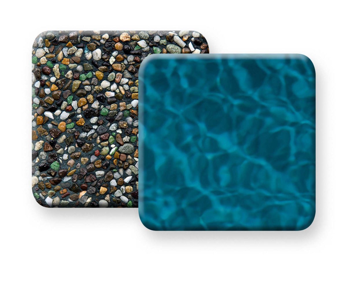 photo of PebbleTec Emerald Bay Pool Finish Samples