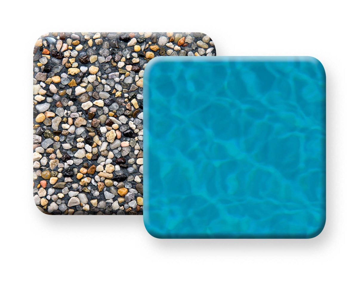 photo of PebbleTec Tahoe Blue Pool Finish Samples