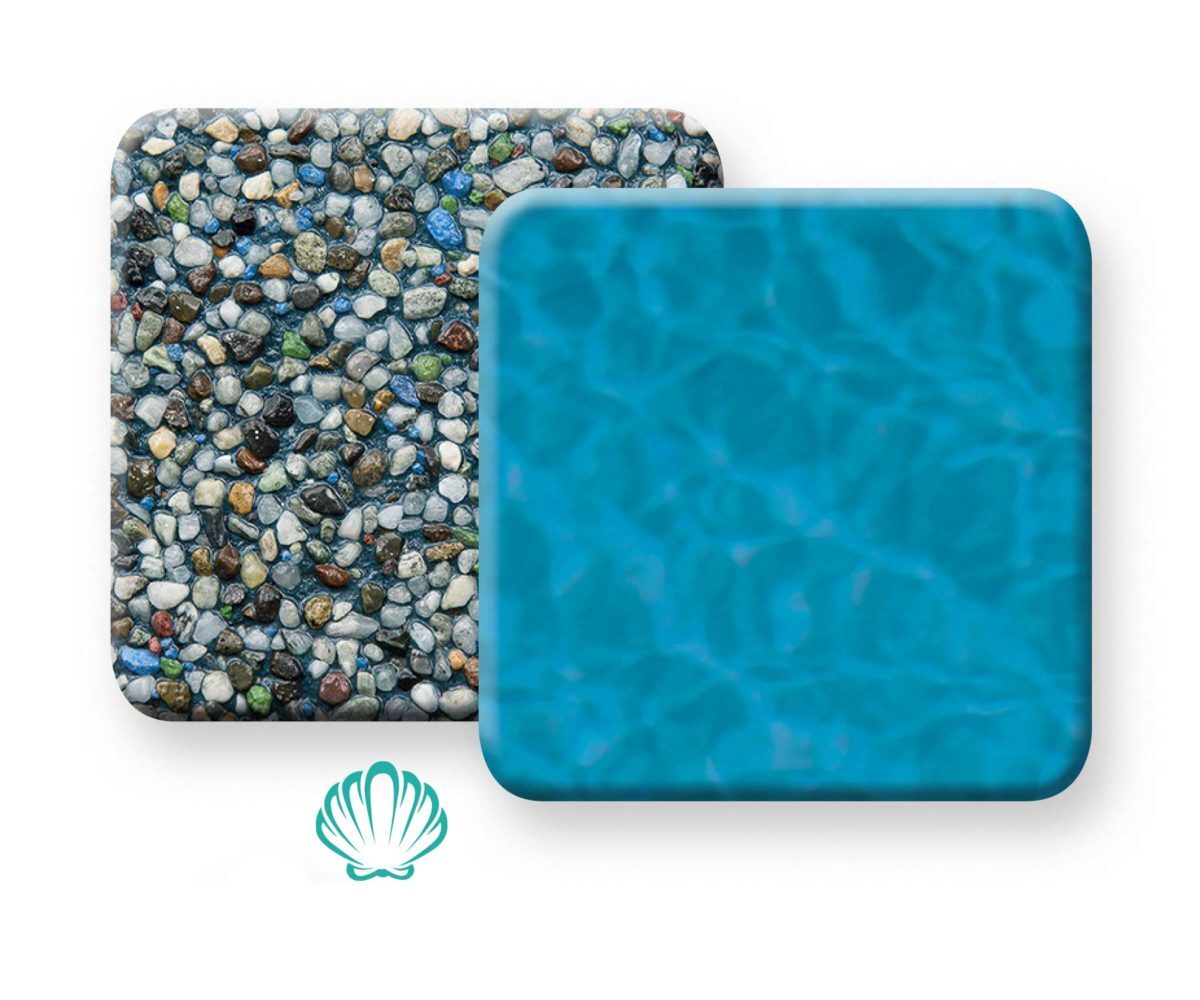 photo of PebbleTec Tropical Breeze Pool Finish Samples