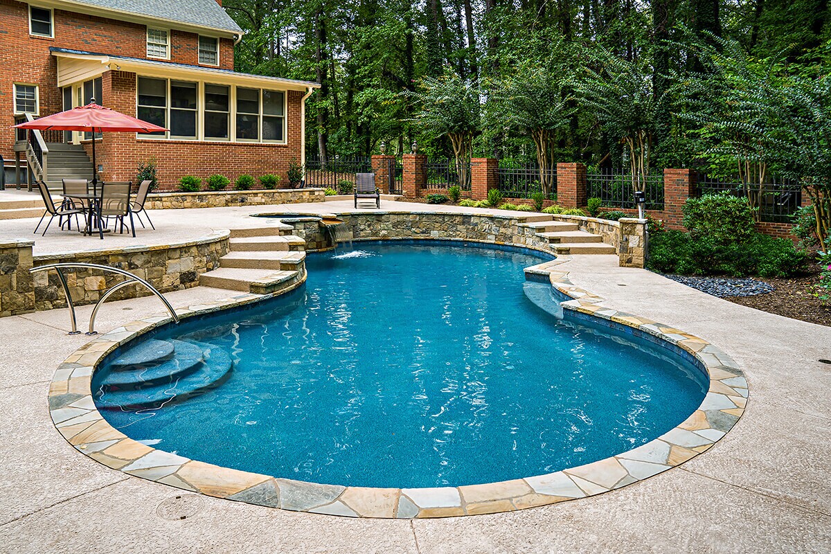 Swimming Pool Photo of Pebble Sheen Blue Surf Finish