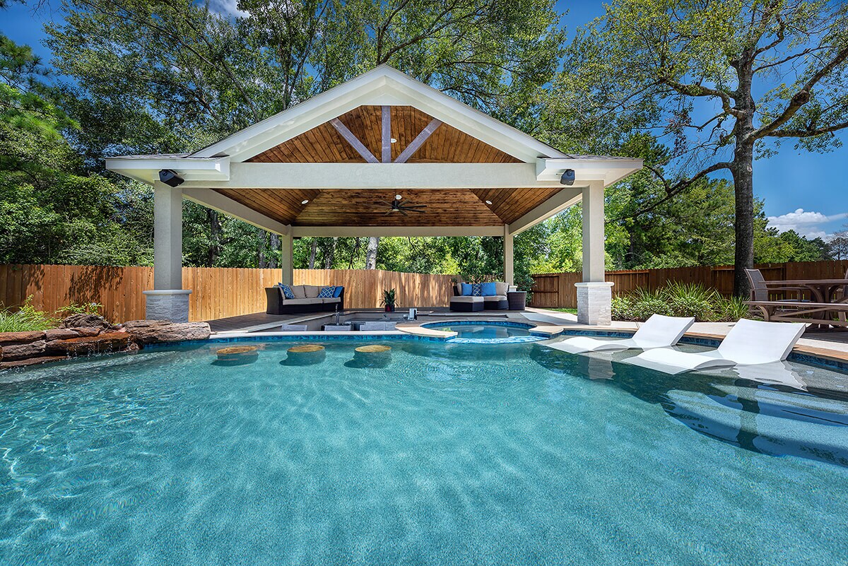 Swimming Pool Photo of Pebble Sheen Blue Surf Finish