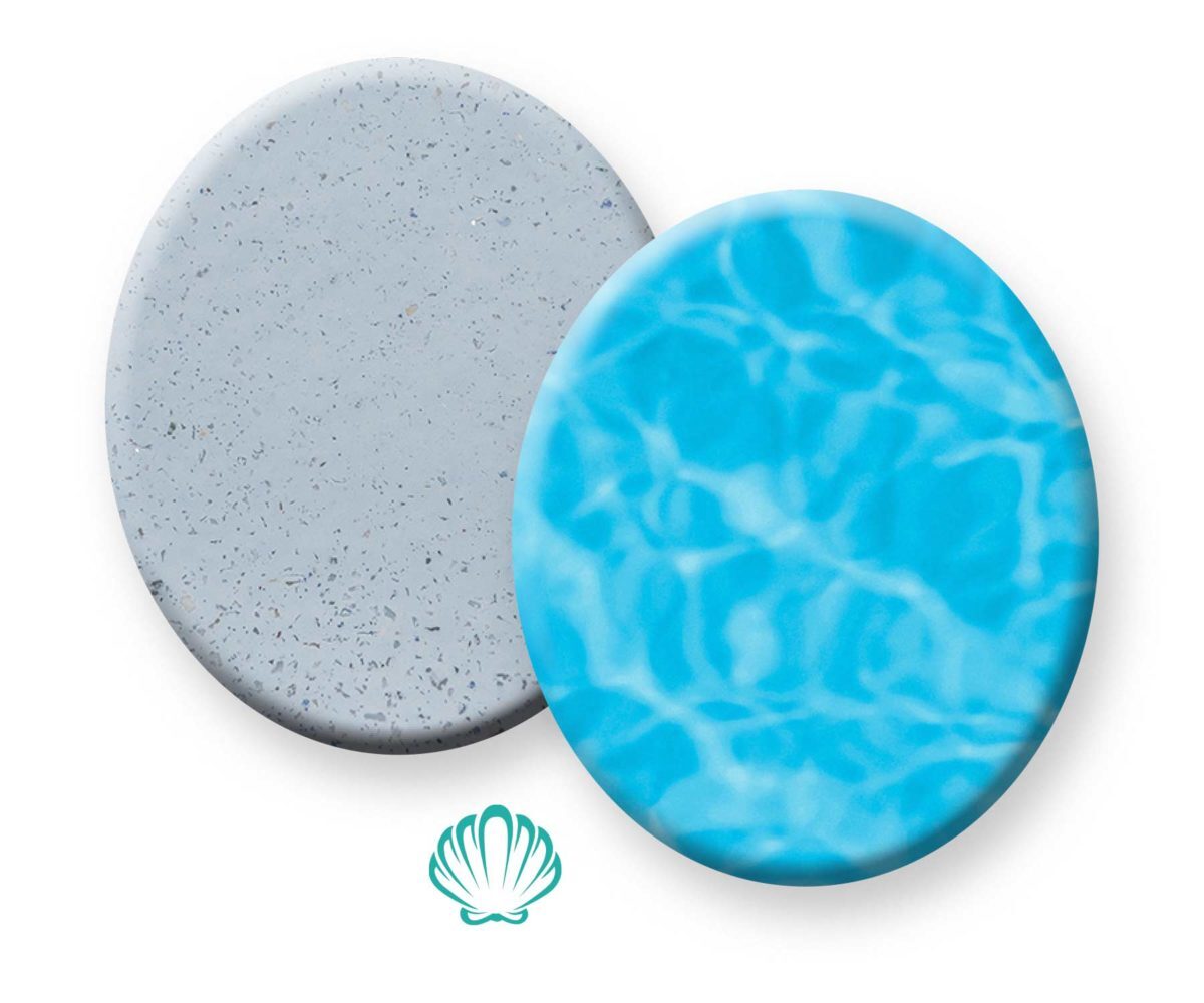 Pebble Fina Bella Blue finish sample
