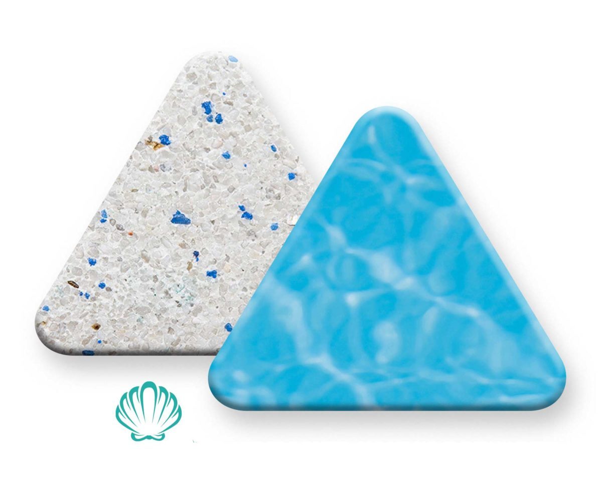 photo of pebble sheen sample cool blue finish