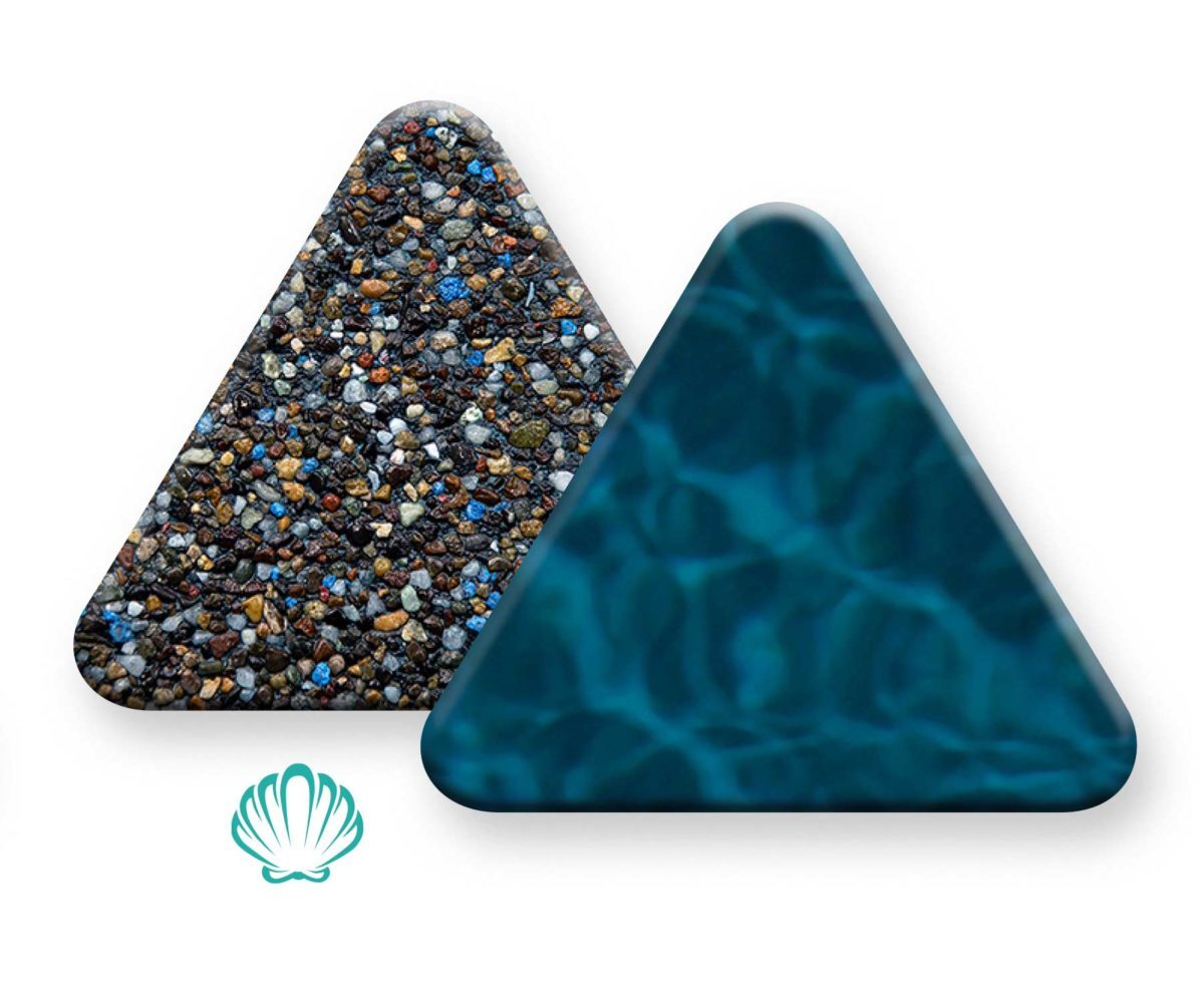 pebble sheen ocean blue finish sample