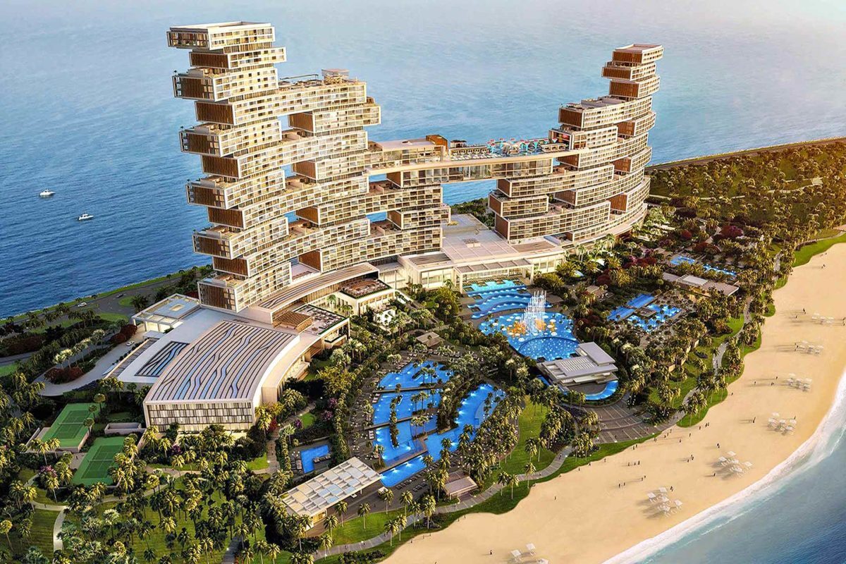 Royal Atlantis Resort & Residences Palm Jumerirah UAE - PebbleFina Ceilo Blue, Grigio, and Black Galaxy