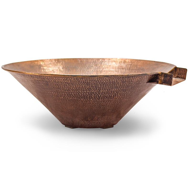 Cone Copper Fire & Water Bowl