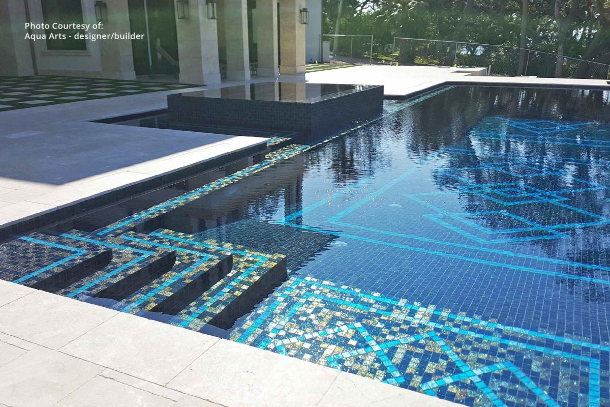 pool photo of lightstreams Steel Blue & Aqua tile