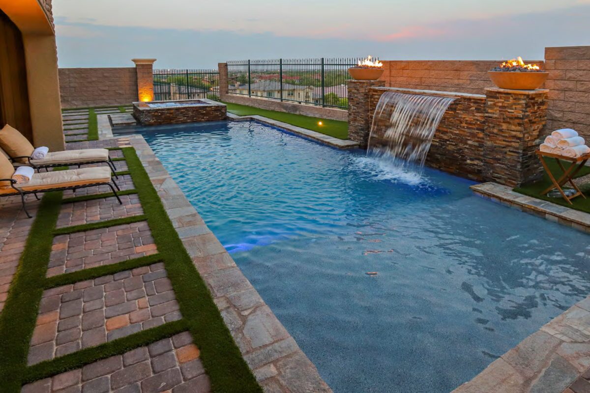 Swimming Pool Photo of Pebble Sheen Blue Surf