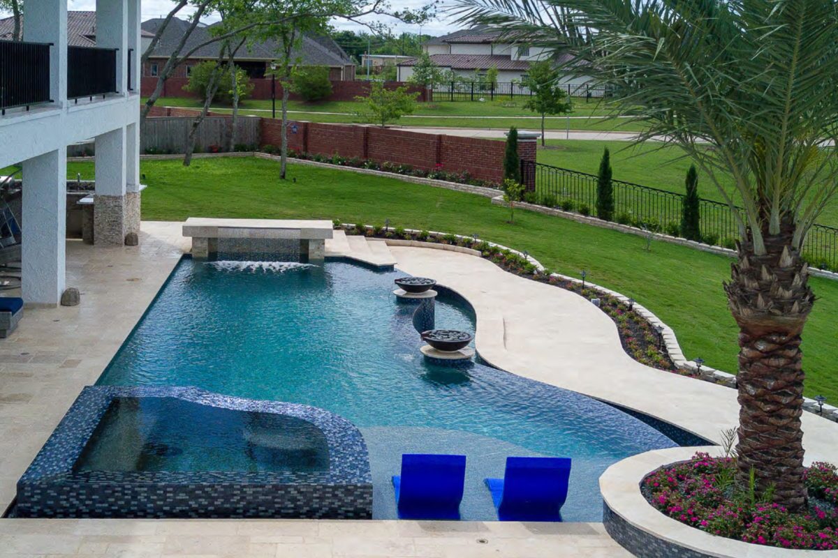 Swimming Pool Photo of Pebble Sheen Blue Surf