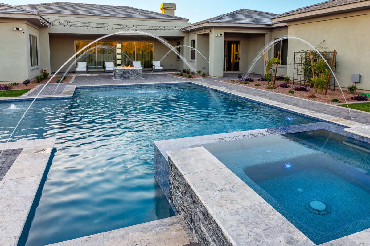 Swimming Pool Photo of Pebble Sheen Blue Surf