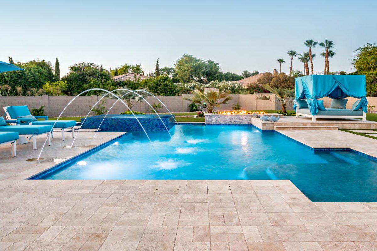 Swimming Pool Photo of Pebble Sheen Blue Surf