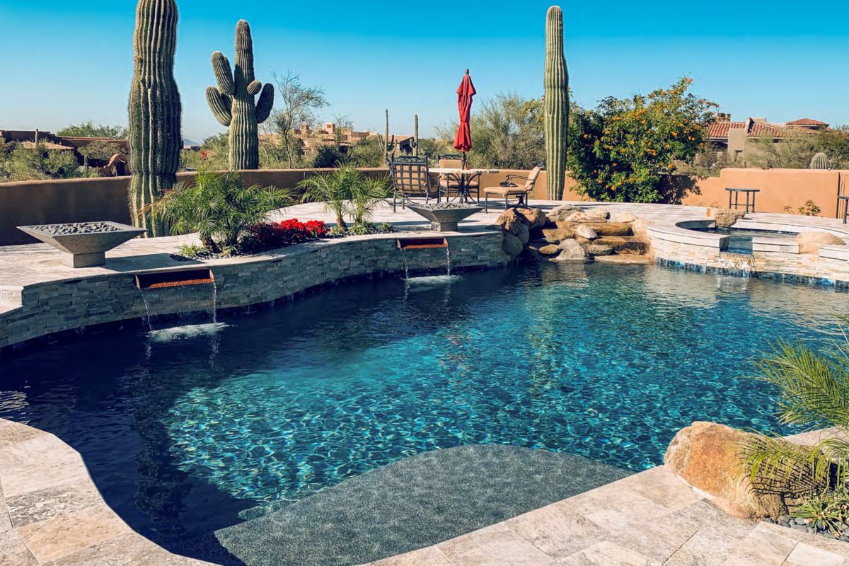 Swimming Pool Photo of Pebble Sheen Blue Surf