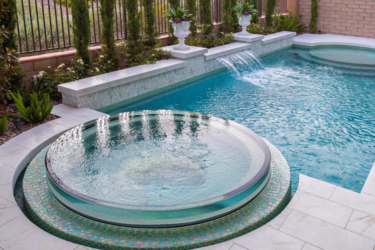 photo of pool using Pebble Sheen Irish Mist