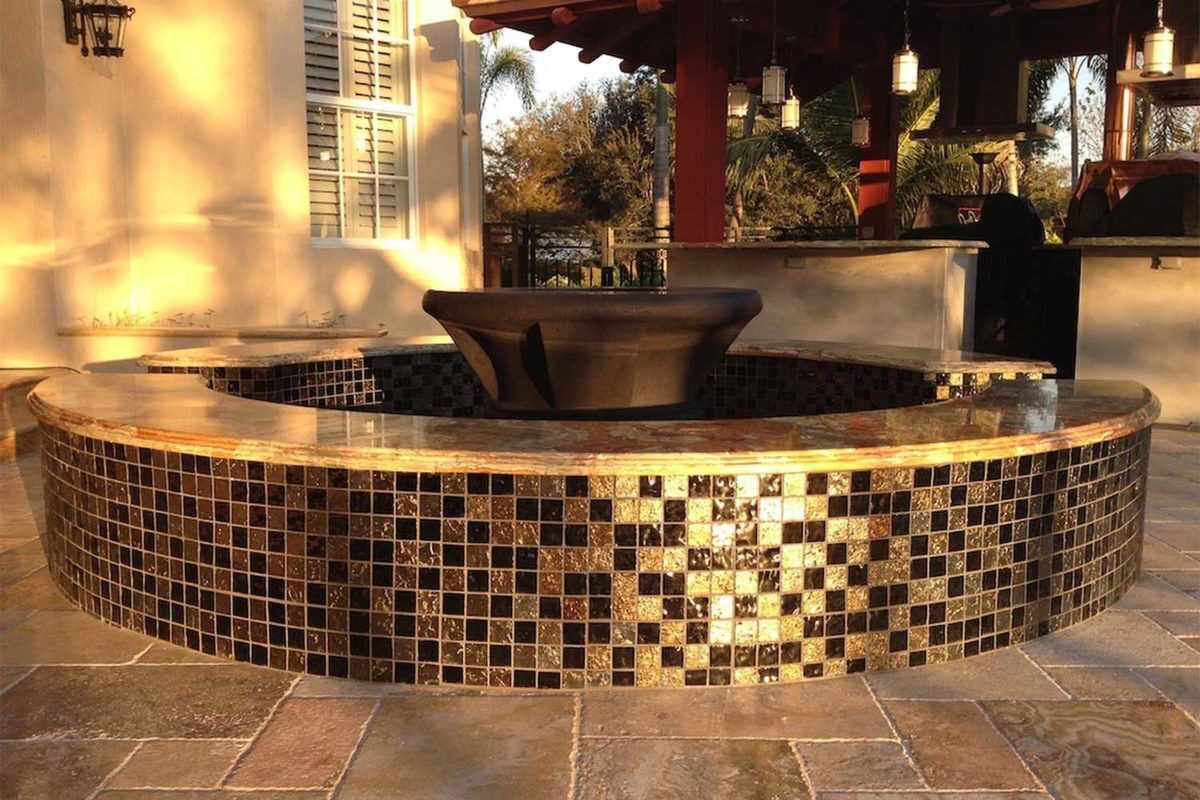 G1C Obsidian firepit and surround